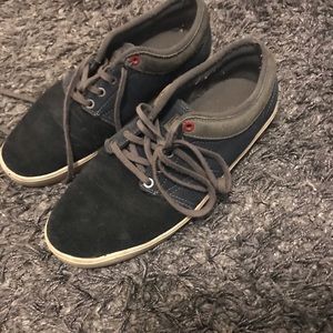 Blue and gray custom vans